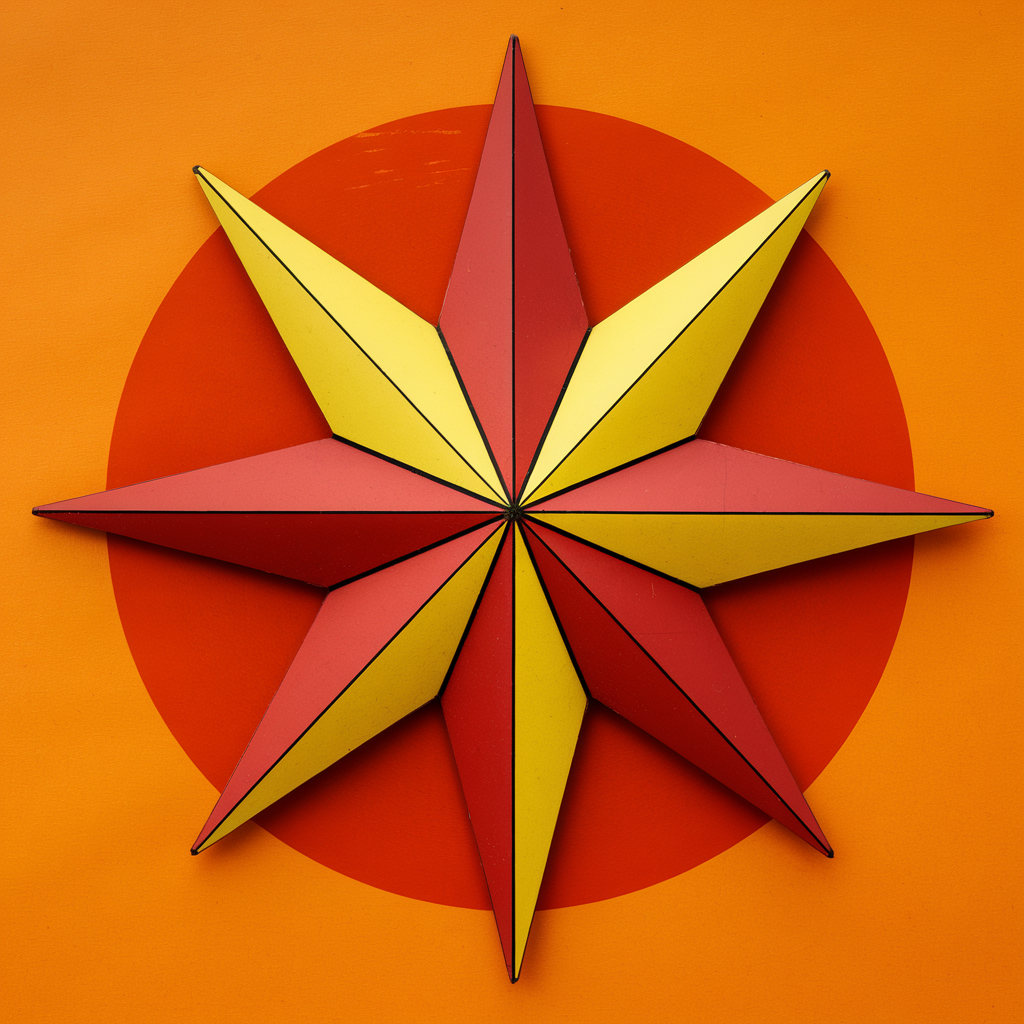 Logo du département Stareyes Energie, étoile jaune et rouge sur fond orange